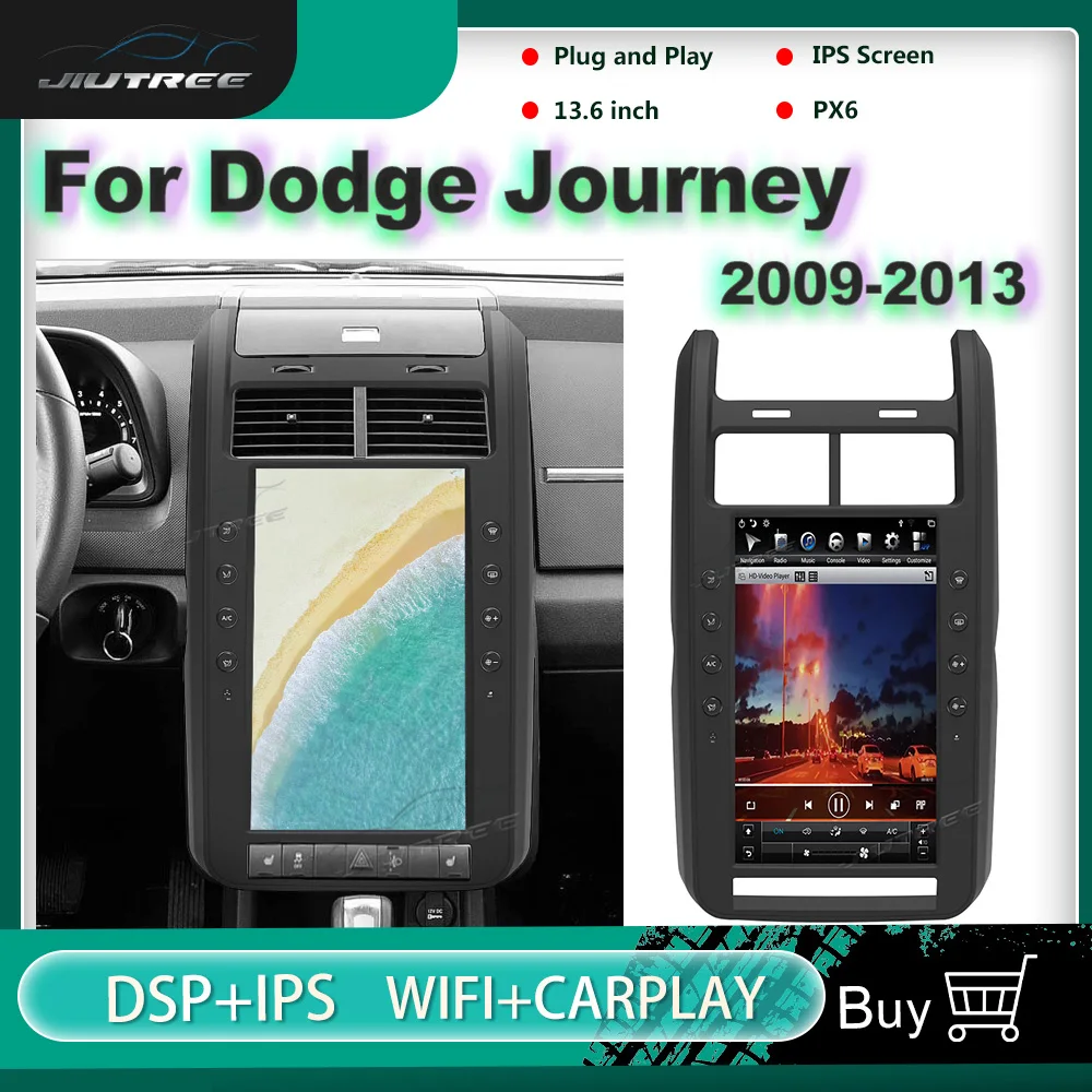 

PX6 Vertical Screen Android Car Radio For Dodge Journey 2009-2013 Multimedia Player GPS Navigation Auto Audio Stereo Reciver