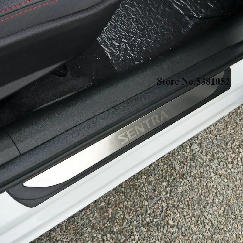 Автомобильный Стайлинг для Nissan Sentra, аксессуары 2010,, нержавеющая сталь, накладка на дверной порог, накладка на педаль, Автомобильный интерьер, молдинги