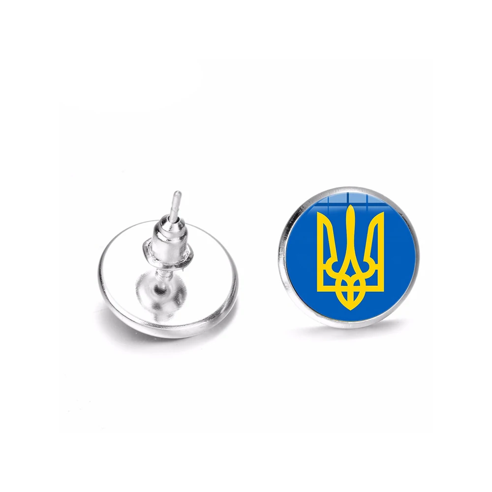 SONGDA новые винтажные серьги-гвоздики Tryzub Ukraine, стимпанк, Украинская икона, стеклянный драгоценный камень, мини серьги-гвоздики, Индивидуальные ювелирные изделия - Окраска металла: Style 3