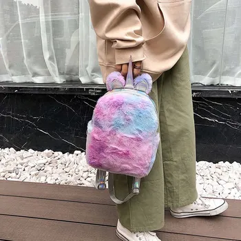 

Backpack Student Toddler Unicorn Bag Women Girls Backpacks Rucksack For Teenager Plush Cartoon Schoolbags Travel Bagpack