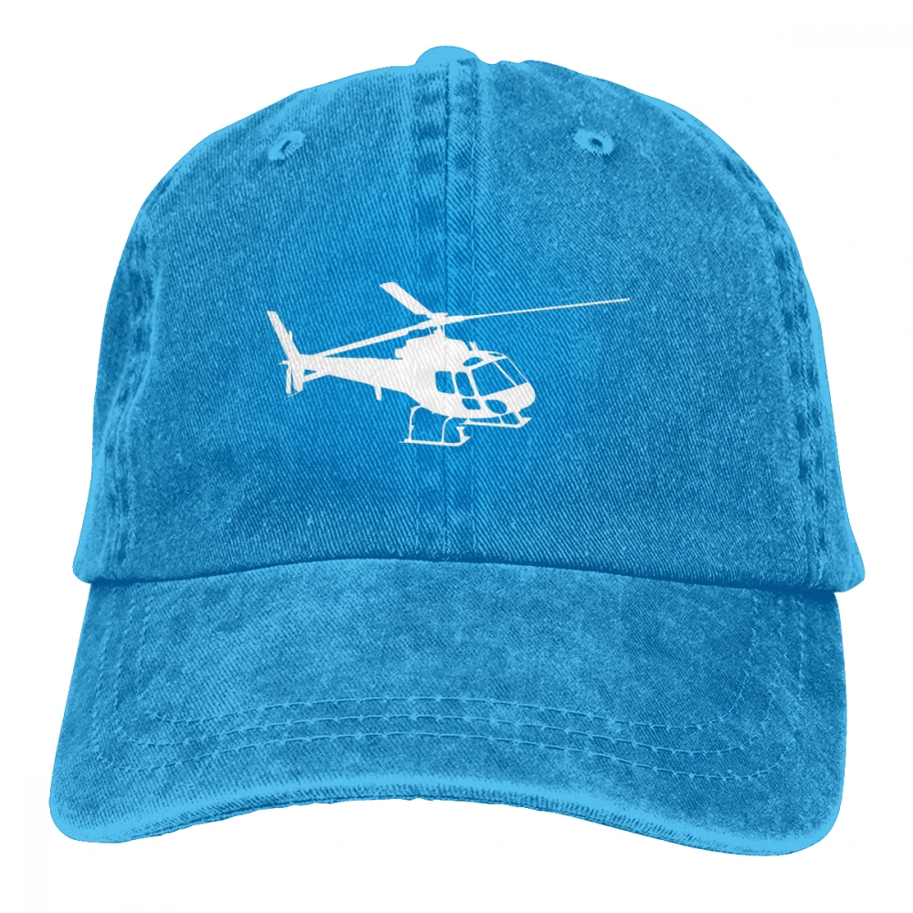 Летающий Еврокоптер AS350 вертолет Casquette черный унисекс Мужские Женские джинсовые бейсболка с ремешком кепки Регулируемый Гольф папа шляпа