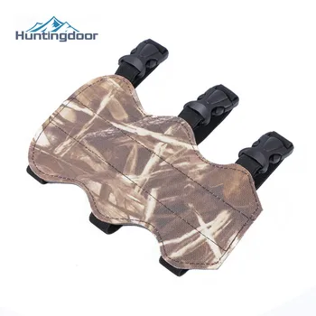 

Archery Bow and Arrows Arm Guard Dead Leaves Camouflage Oxford Fabric Armguard Outdoor Hunting Shooting Arm Protector 3 straps