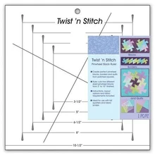 Twist 'n Stitch вертушка блок линейка Лоскутная линейка стеганая линейка для бытовой швейной машины# HM-775
