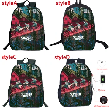 

4 Styles Fashion Stranger Things Backpack Students School Bag Boys Girls Bookbag Kids Back to School Gift Teens Daily Rucksack