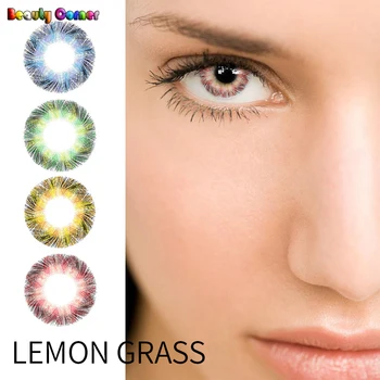 

Beauty Coner-2pcs/pair Lemon Grass Cosmetic Soft Eye Colored Contact Lenses Yearly Cycle Color Contact Lens for eyes