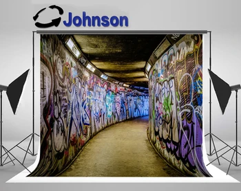 

Discount Graffiti Wall Colorful Pattern Passage Underground backdrops Computer print party backgrounds