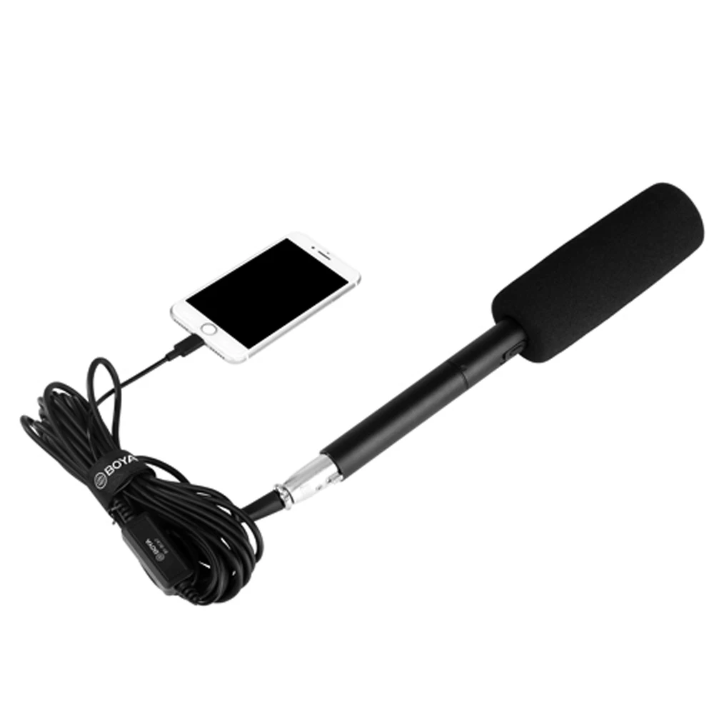 Кабель адаптер BOYA BY BCA7 XLR к Lightning 3 положения подставка для iPhone 11 Pro iPad iPod Touch