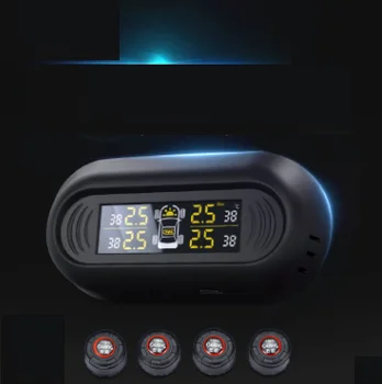 

Vehicle hidden tire pressure monitor external wireless solar tire pressure detection general tire monitoring