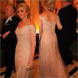 Mermaid Mother Of The Bride Dresses 2019 vestido de madrinha Off the Shoulder Lace Applique Beaded Formal evening dress Weddings