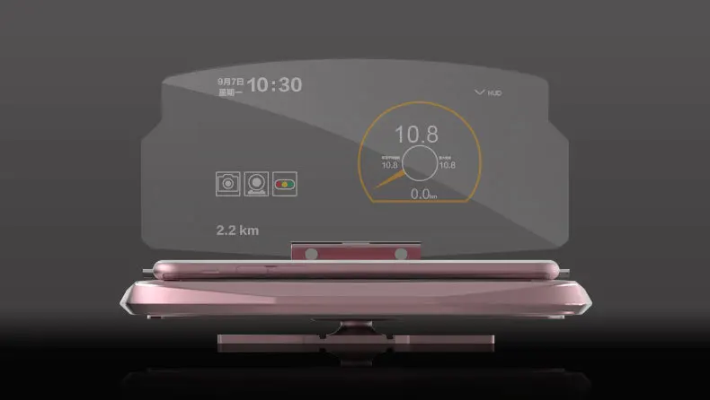Автомобильный кронштейн HUD для навигации по мобильному телефону Многофункциональный складной Автомобильный держатель для навигации