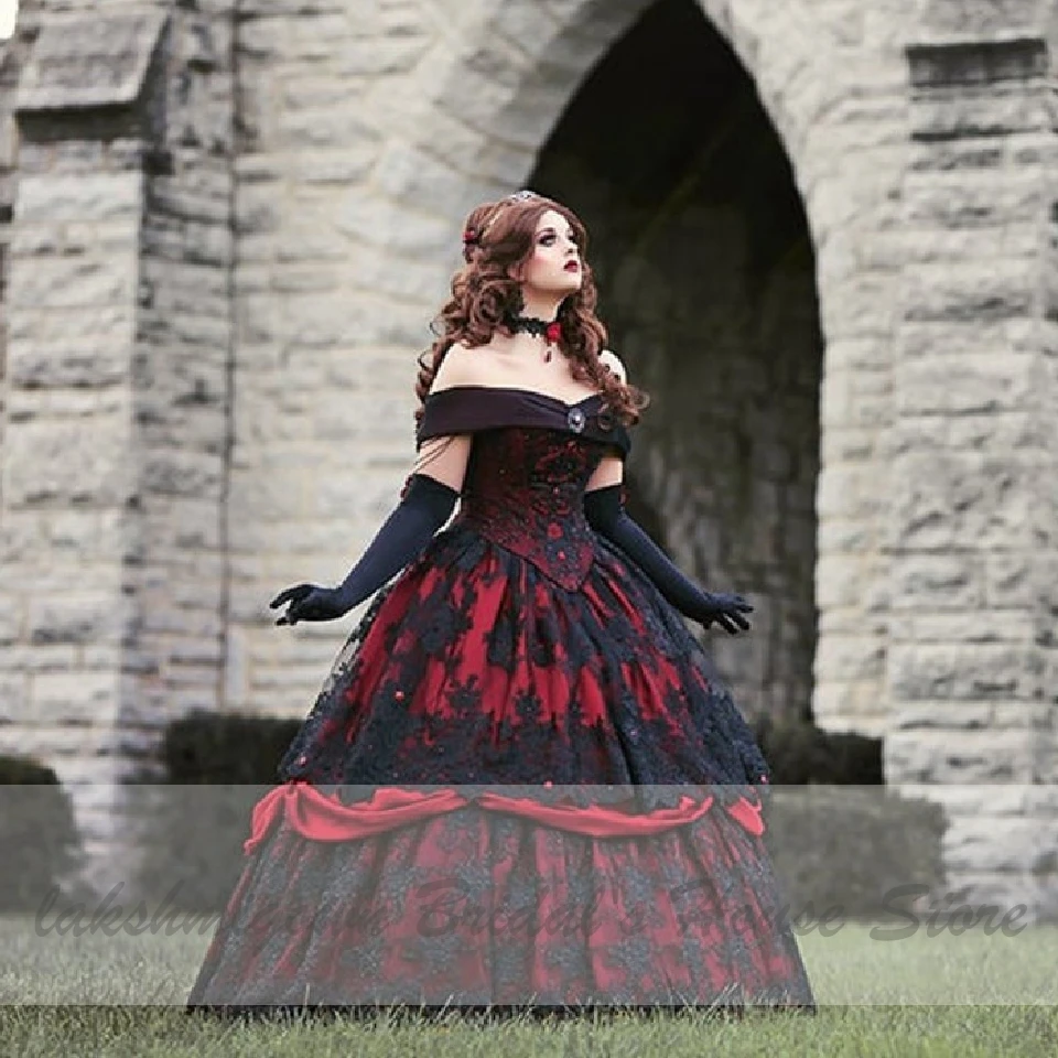 Black Ball Gown Wedding Dresses 