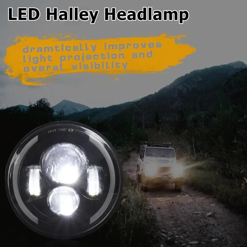 7 дюймов 150 Вт Halo ангельские глазки светодиодный фары DRL для Wrangler H4/H13 1 пара