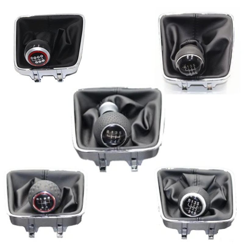

Car 5/6 Speed Car Gear Stick Level Shift Knob With PU Leather Boot For Seat Alhambra 2011 2012 2013 2014 2015