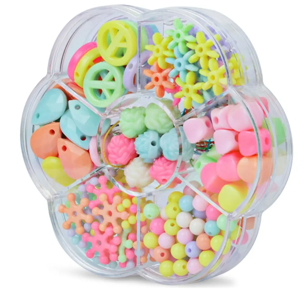 

7 Girds Kids Girls DIY Toys String Beads Set Brinquedo Necklace Handmade Bracelet Building Kit Make Up Intelligence Birthday Gi