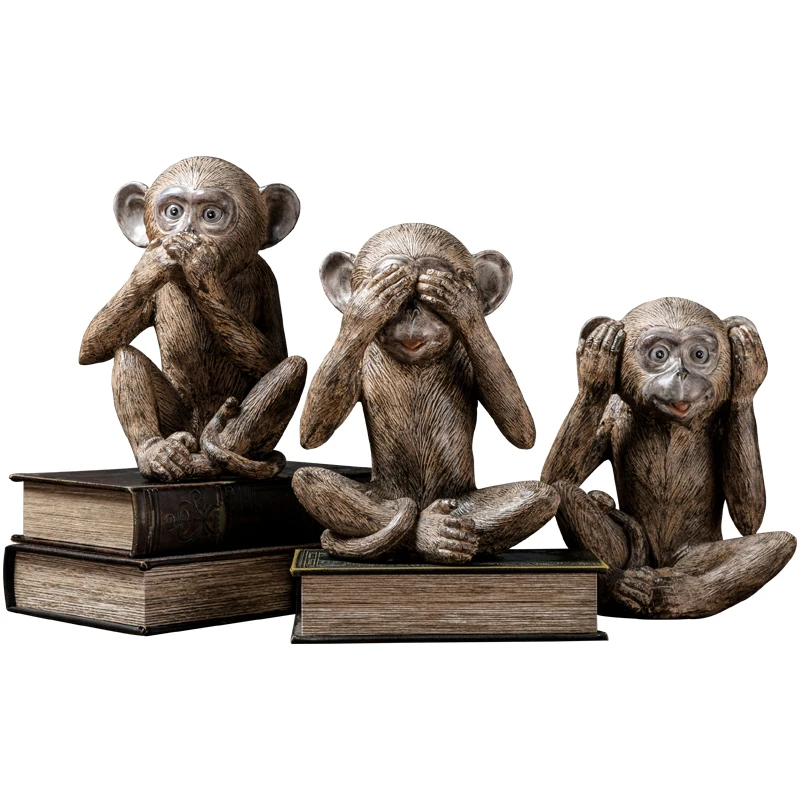 EuropeanThreeWiseMonkeysStatueNotSeeNotListenNotSayMonkey