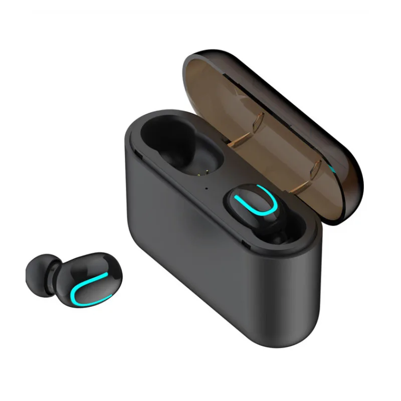 Binaural Black Bluetooth 5,0 наушники TWS беспроводные наушники Blutooth наушники Handsfree спортивные наушники игровая гарнитура телефон PK HBQ - Цвет: Binaural Black