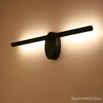 

Nordic Modern Led Wall Lamp LED 360 Degree Revolvable Simple Background Mirror Living Room Bedside Wall Sconce Light Fixture AC