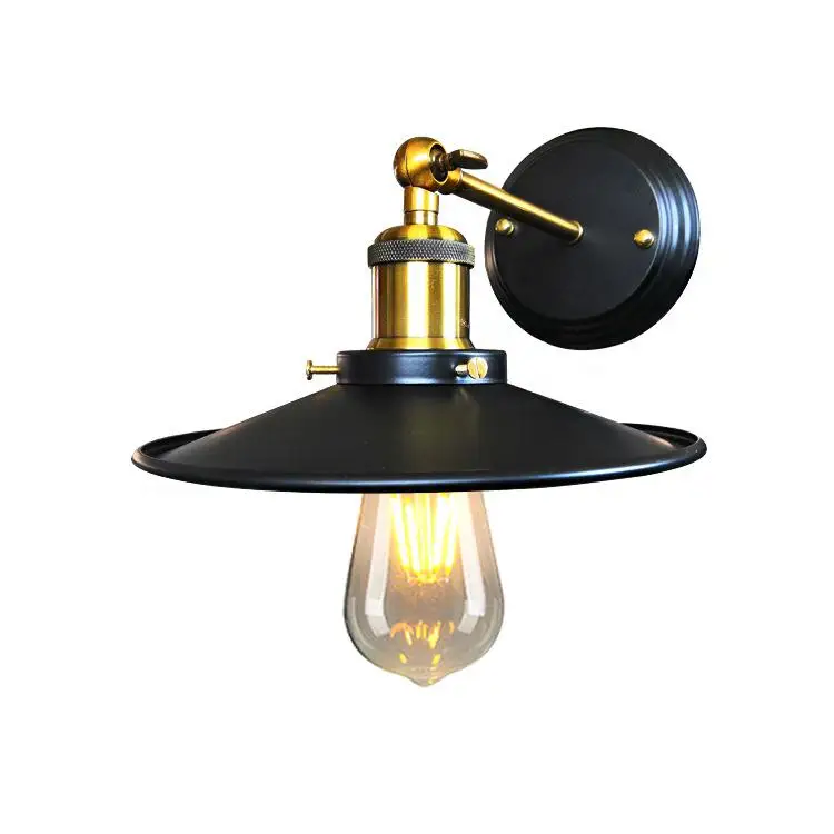 Прикроватная антикварная настенная лампа в американском стиле E27 с одной