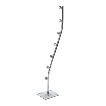 

Fashion Wall Mount Waved Waterfall Hanger Rack 7 Beads Garment Display Hooks