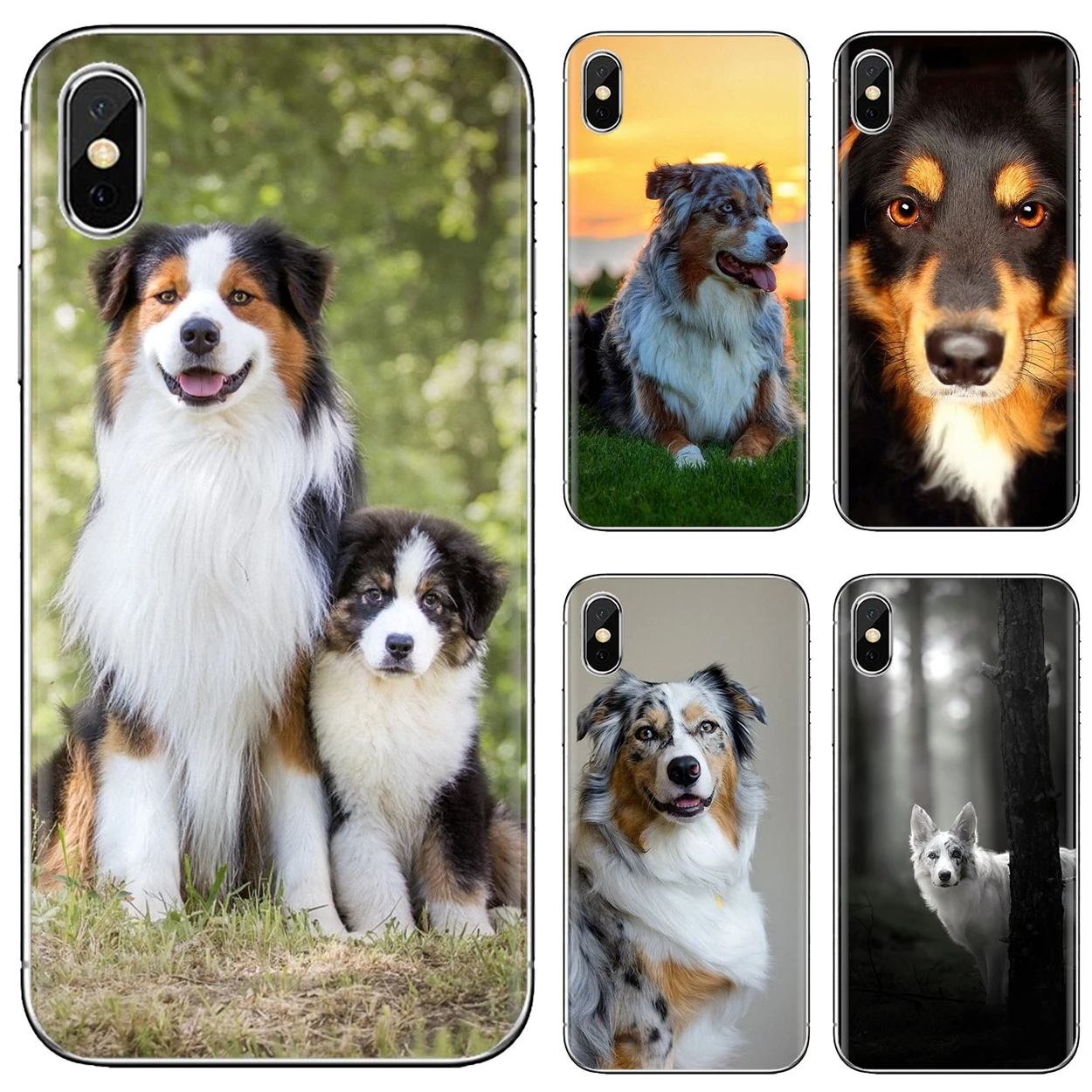 Australian Shepherd Shiba Inu Dog For Samsung Galaxy J1 J2 J3 J4 J5 J6 J7 J8 Plus Prime 2015 Silicone Bag Case |