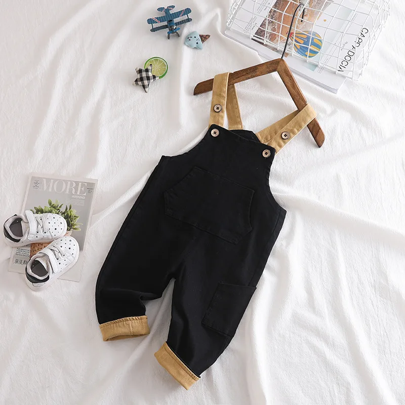 

2 Years Old Baby Casual Pants Baby Overalls BOY'S Girls' Jumpsuit 2019 Autumn Crawler Infant Open-crotch Pants