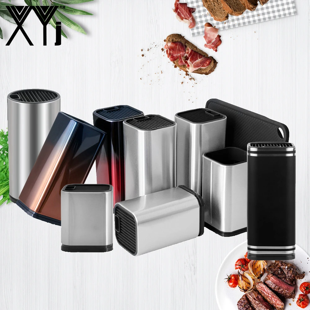 XYj 8'ɶ''Knife Holder Stainless Steel Knife Stand Multi-options Color Ceramic Kitchen Storage Block Tools | Дом и сад