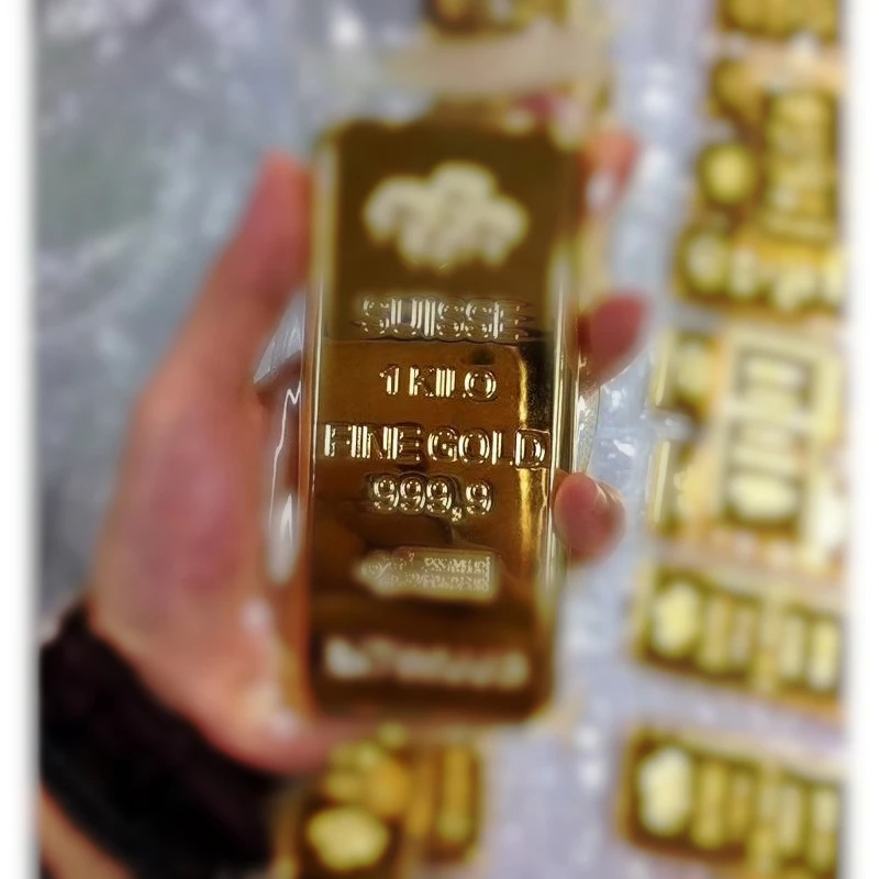 Suisse gold bar 1 кг 1000 г 24 к настоящий позолоченный слиток с разным серийным номером