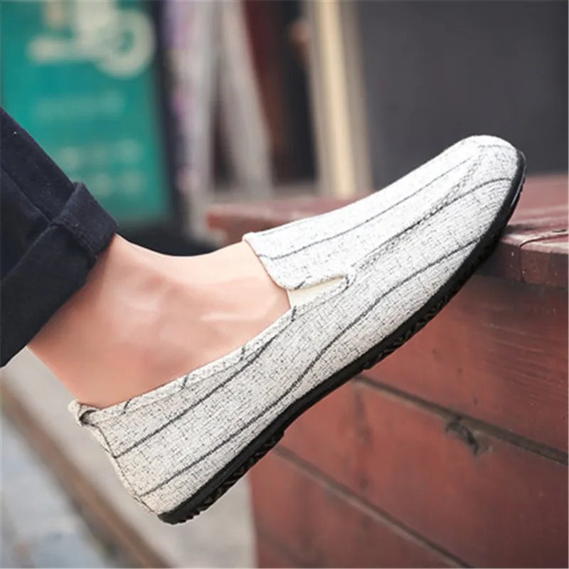 Casual Flats Mens Vulcanize Shoes Patchwork Mens Shoes Light New Fashion Canvas Male Casual Man Slip-On Spring Autumn Sneakers - Цвет: -9891-gray white