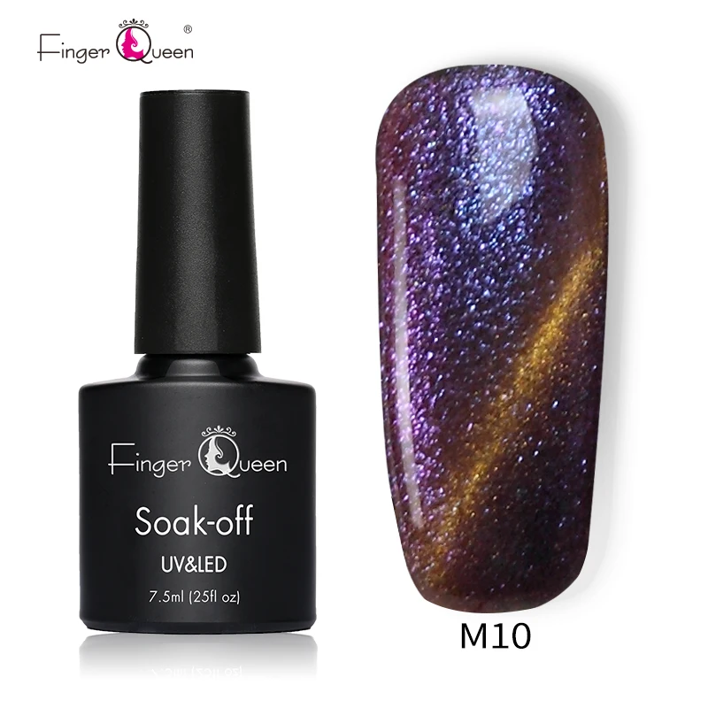 Fingerqueen кошачий глаз Гель-лак для ногтей Vernis Полупостоянный УФ-лак для маникюрный гель для ногтей праймер верхнее покрытие Гель-лак - Цвет: M10