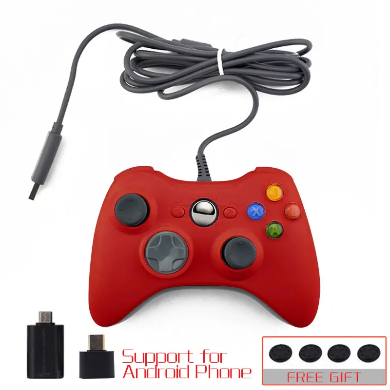 Геймпад "лягушка" для Xbox 360 проводной контроллер для Xbox 360 USB джойстик для PC игровой контроллер Джойстик черный белый геймпад - Цвет: Красный