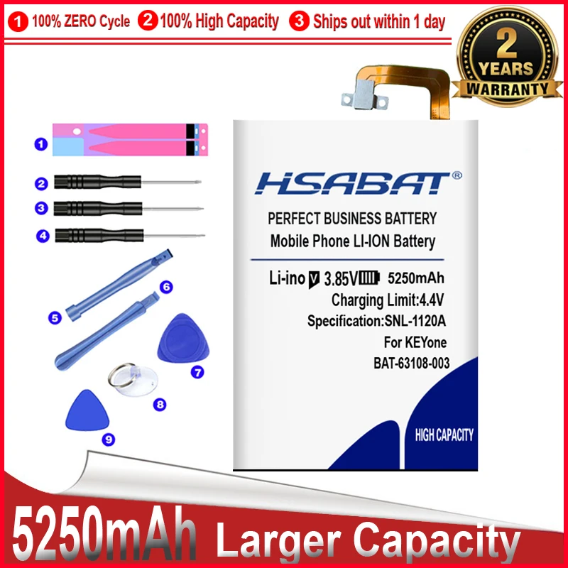 Аккумулятор HSABAT 0 цикл 5250 мАч TLP034E1 BAT 63108 003 для BlackBerry keyone alcatel DK70 DTEK70|Аккумуляторы