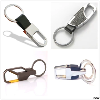 

leather Metal Car styling Key Ring Chain Keychain keyring for Chevrolet Blazer Traverse Tahoe Equinox Trax Sonic FNR-X Bolt