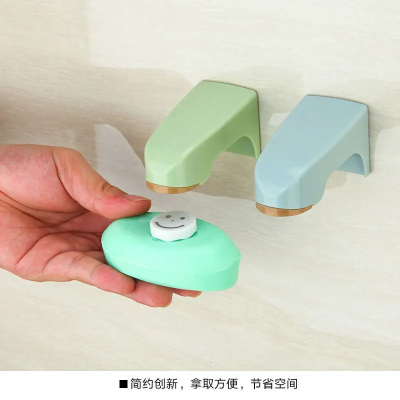 

1PC Portable New Magnetic Soap Holder Drain Soap Box Sucker Dispenser Kitchen Bathroom Shower Wall Mounted Sticking Soap Dishes