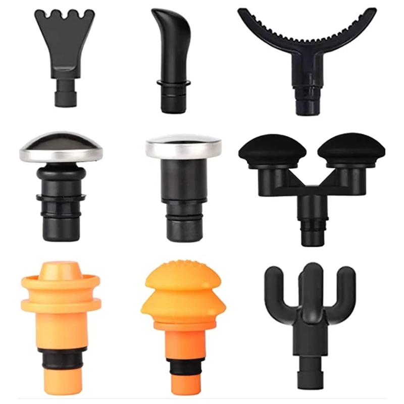 9pcs Replacement Universal Fascia Gun Massage Head Body Relaxation