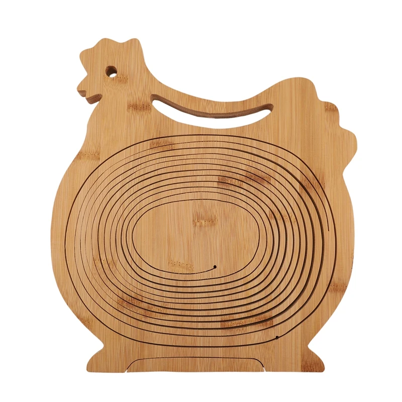 

Multifunction Heat Resistant Non Slip Bamboo Trivets Pot Mat Hot Pan Pads Bamboo Folding Fruit Egg Bread Basket Collapsible Frui