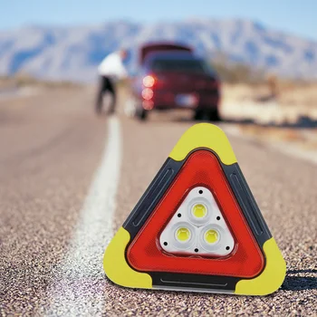 

LED Triangle Red Light Warning Emergency Light Traffic Warning USB Rechargeable Work Lamp Triangle Emergency Light Handle ABS