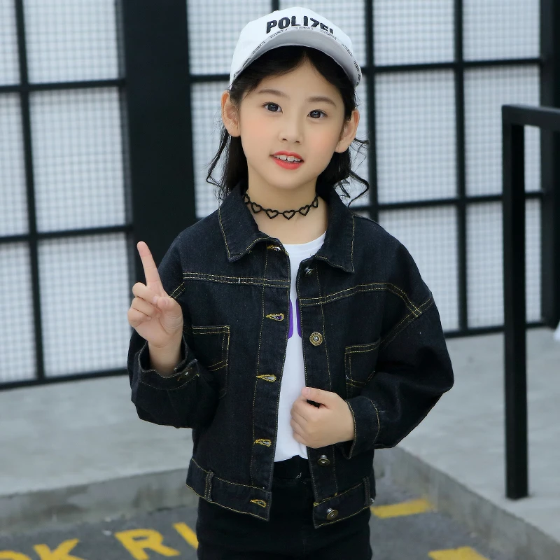black denim jacket for girl kid