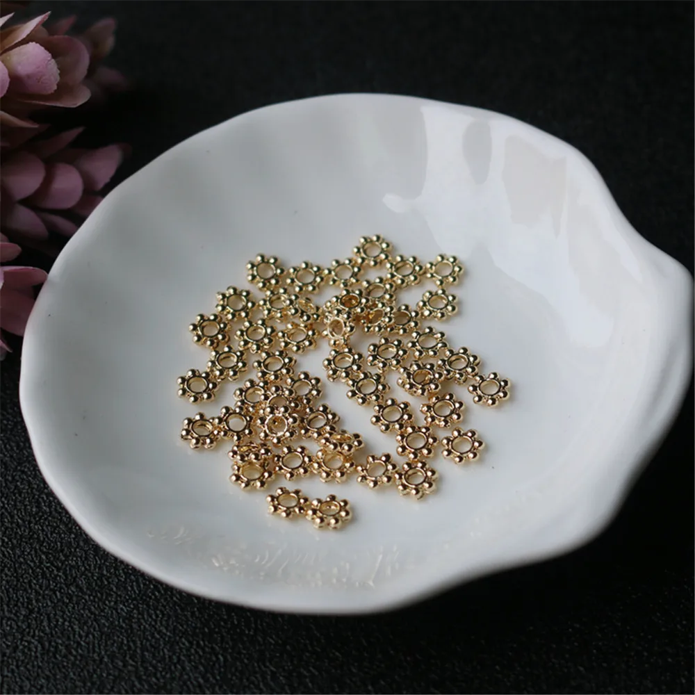 

100 шт./лот 14K позолоченный DIY браслет с каждой бусиной 4M-5M-6 мм