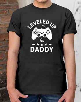 

Mens Leveled Up To Daddy Tshirt Funny Video Game Fathers Day Tee Promoted To Daddy 2020 Gamer Shirt Pregnancy Announcement