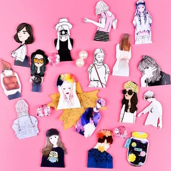 

1 PCS Painting Comic men and women for Clothing Acrylic Badges Kawaii Icons on The Backpack Pin Brooch Badge Z221