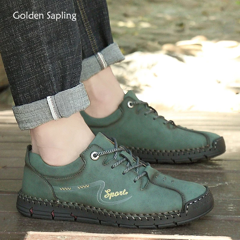 Классические мужские туфли для отдыха Golden Sapling дышащие на плоской подошве