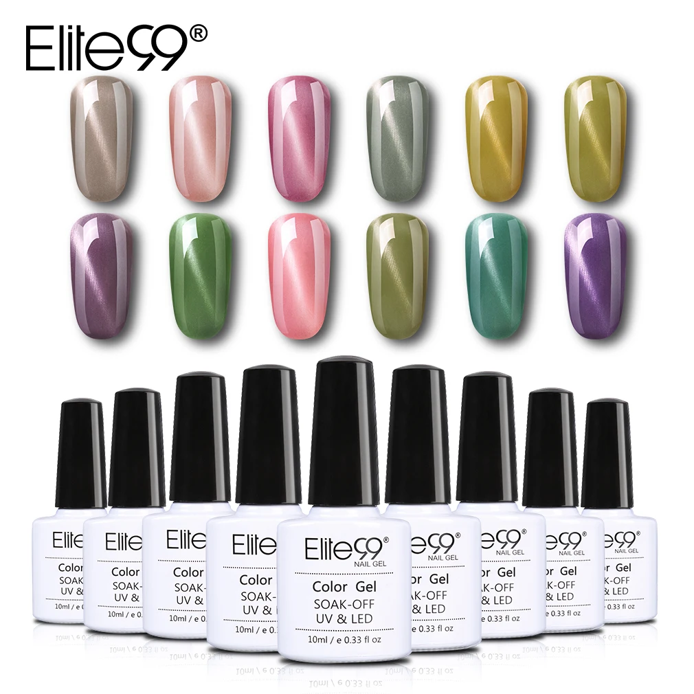 

Elite99 Cat Eye Nail Polish Magnetic nail Series 10ml Varnish Magnet Nail Art Lacquer Base Top Cat's Eye Nail Gel Hybrid Varnish