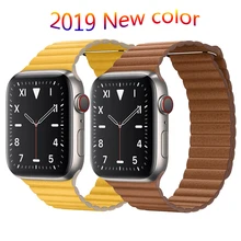 Ремешок для apple watch 42 мм 38 мм 44 мм 40 мм correa iwatch 5 4 3 2 кожаный магнитный браслет с петлей аксессуары для apple watch 4