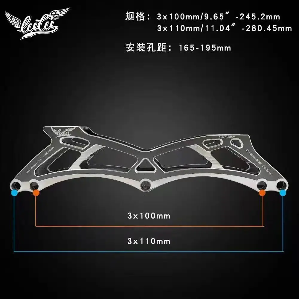 

Super Cool Mutiple Function Speed Base for 3X100mm 3X110mm Inline Speed Chassis M7 Alloy CNC 3-wheels Street Race Skating Frame