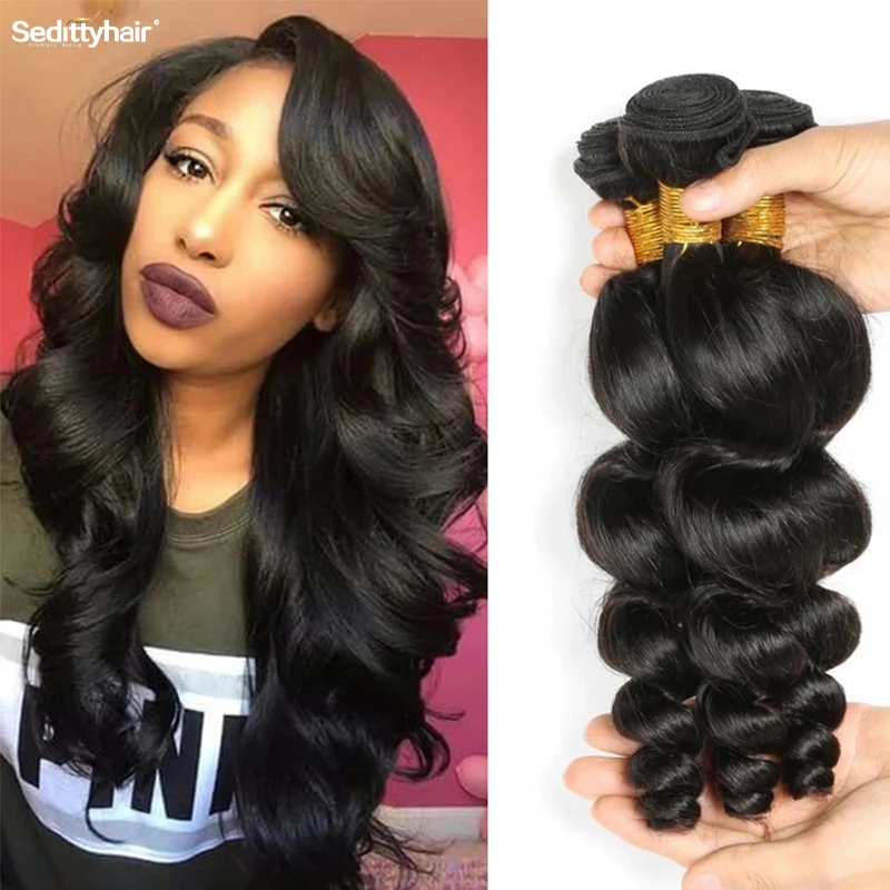 Sedittyhair 30 дюймов бразильские волосы пряди свободная волна Пряди человеческих