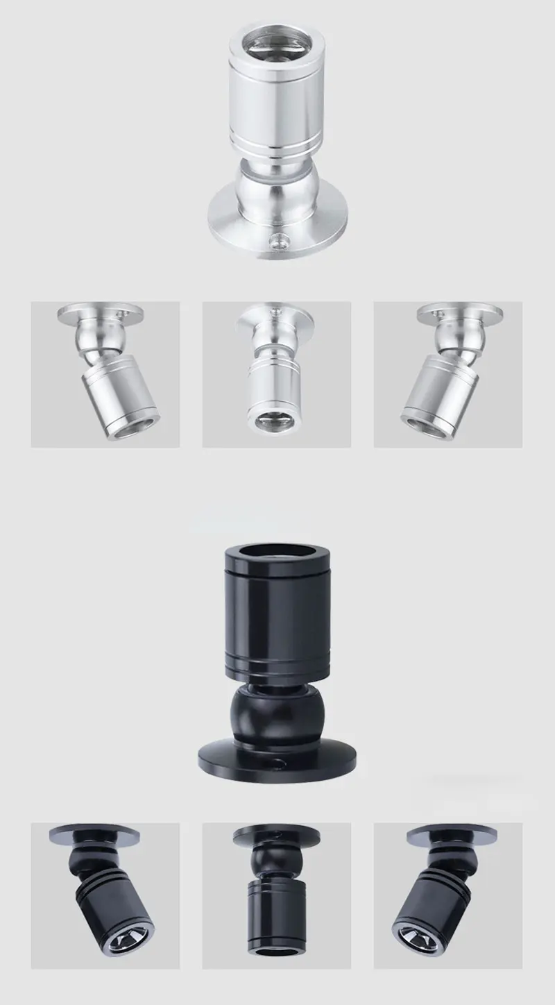 LED Spotlights Mini led ceiling Down lights 1W 3W AC85-265v 12V Surface Mounted Light bulbs for cabinet counter showcase