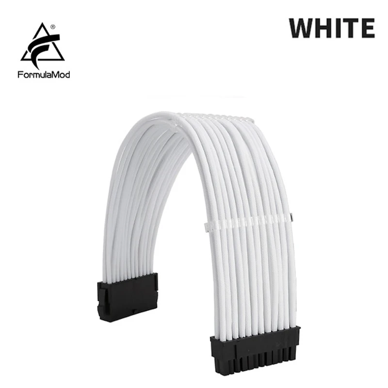 thumbnail image 1 of FormulaMod Fm-N24P ATX 24Pin Power Extension Cable For Motherboard 24 Pin 18AWG Solid Color Cables With Cable Comb, 1 of 5