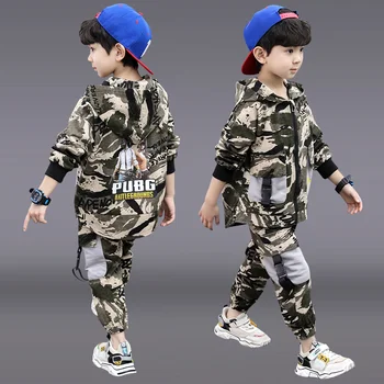 

Teen Kids Clothes Baby Boys Costume Tracksuit Camouflage Tops Pants 2PCS Children Boy Spring Outfits Set for 4-13 years Kids