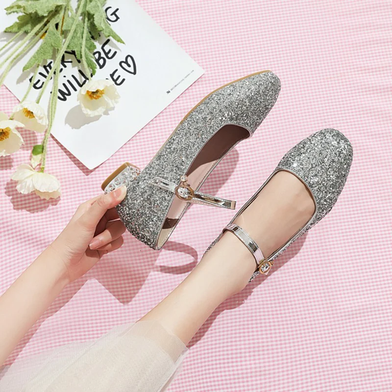 Kolnoo Handmade Real Photos Ladies Block Heel Pumps Mary Janes Nubuck Leather Round-toe Dress Shoes Evening Club Fashion Shoes
