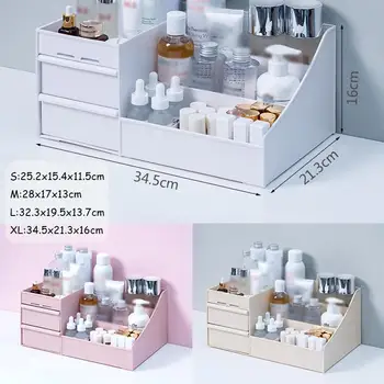 

Large Capacity Cosmetic Organizer Storage Box Drawer Dressing Table Skin Care Rack House Container Sundries Makeup Organizer
